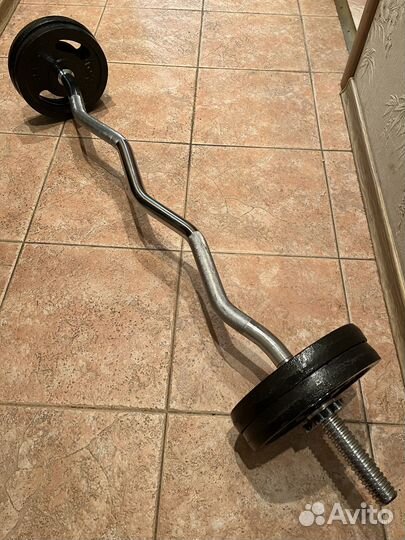 Штанга,гантели,блины и гриф Torneo и др инвентарь