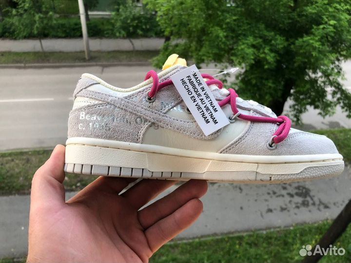 Кроссовки женские nike Dunk Low Off-White Lot 35