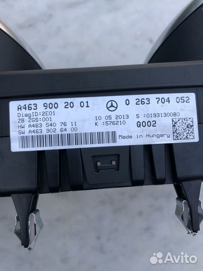 Приборная панель mercedes Гелендваген