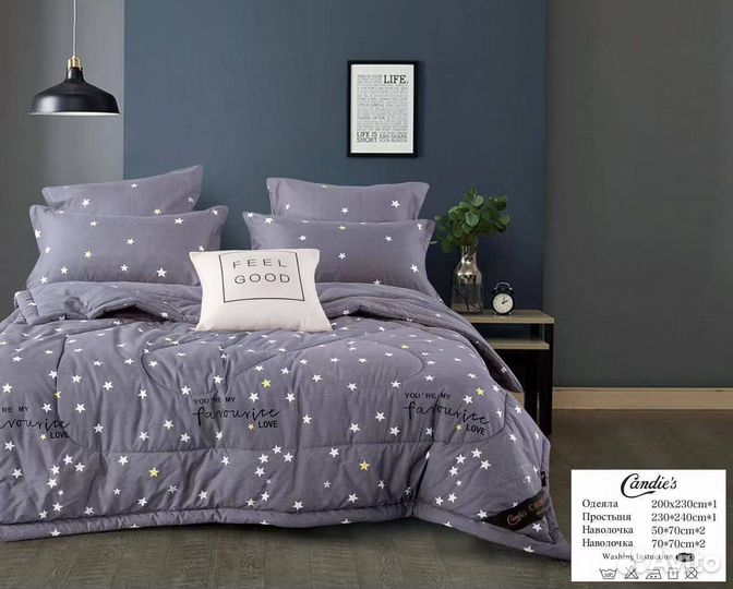 Постельное белье евро с одеялом