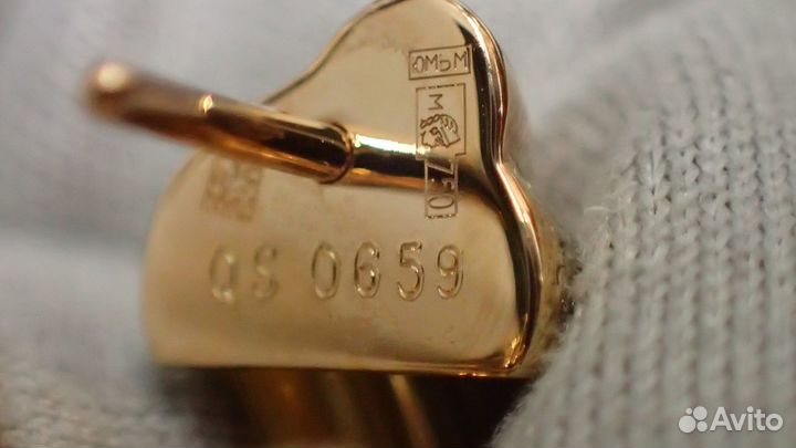 Золотые серьги Cartier Trinity