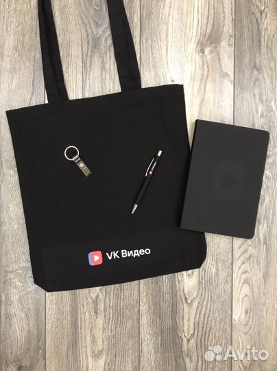 Набор мерча флешка 16 Гб Шопер блокнот VK Видео