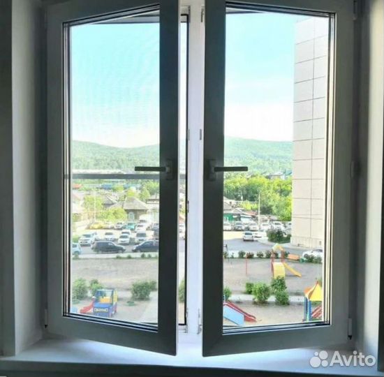 Окно пвх с двумя створками 1300*1380