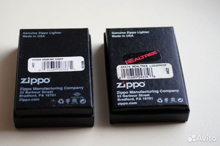Зажигалки Zippo Marine Corp. и Real Tree