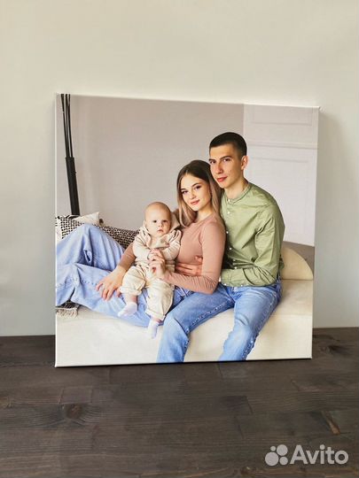 Портрет по фото на холсте на День Рождения