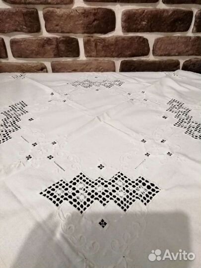 Старинная чайная скатерть 80х80. Германия
