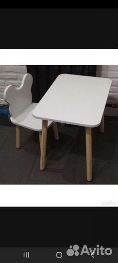 Стол и стул детский новфй