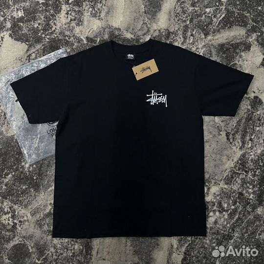 Футболка Stussy angel ангел черная