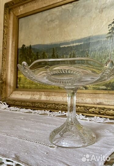 Ваза на ножке «с глазками» редкость