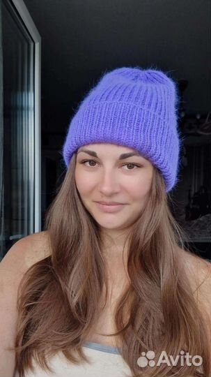 Шапка пух норки бини пушистая