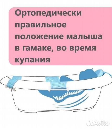 Гамак для купания новорожденных в детской ванной