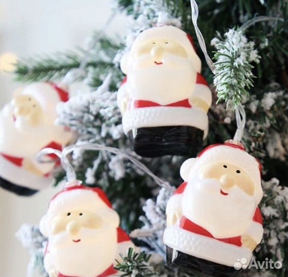 Новогодняя гирлянда дед мороз