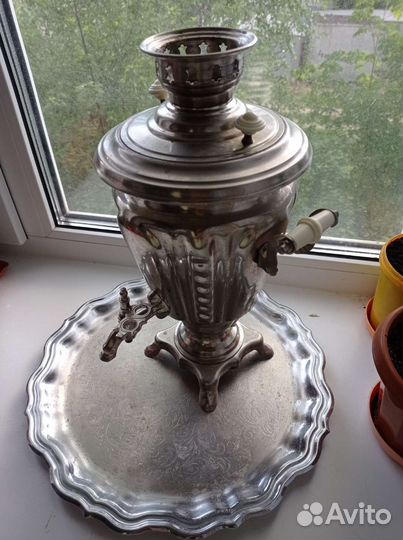 Самовар с подносом