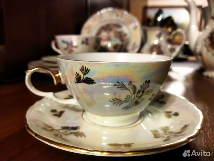 Чайно-кофейный сервиз Мадонна ГДР фарфор 12 персон