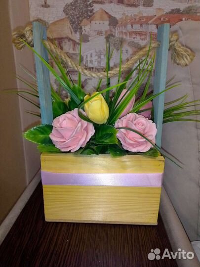 Букет из мыльных цветов