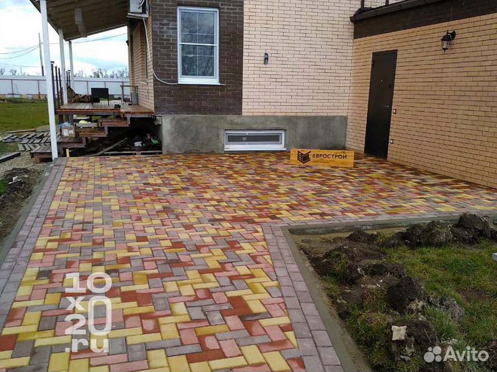 Тротуарная плитка, брусчатка, бордюры под ключ