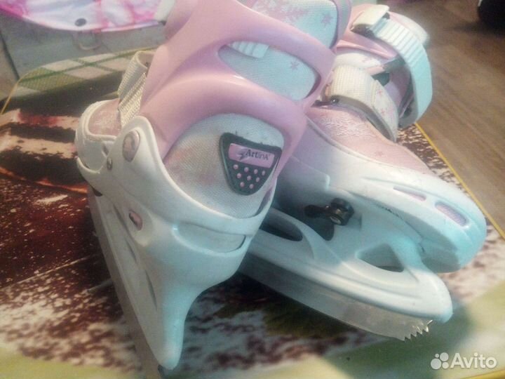 Коньки для девочки раздвижные 30-33