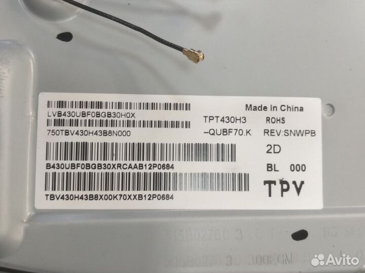 T-CON HV430qubf70 44-97717660