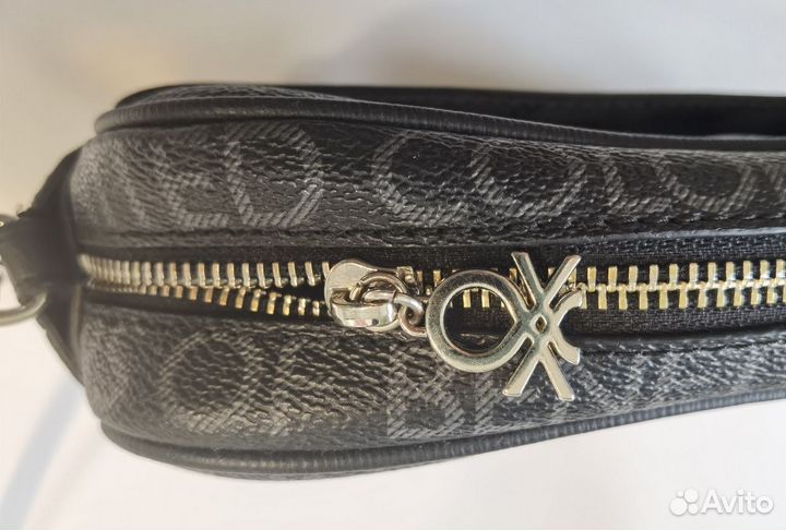 Сумка женская через плечо черная с нюансами