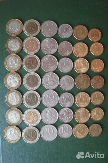 Полный набор монет России 1992 год спмд