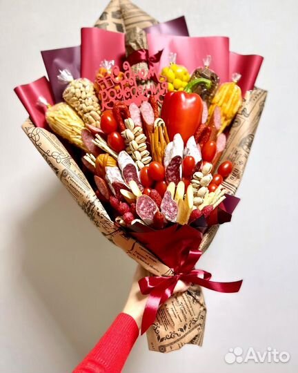Мужской съедобный букет /корзина для мужчин