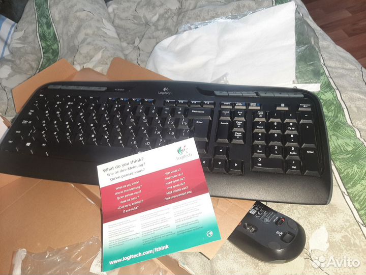 Беспроводная клавиатура и мышь logitech