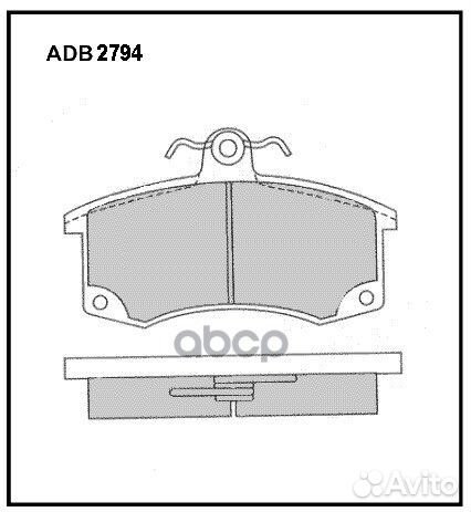 Колодки торм. передние LADA adb2794 allied nippon