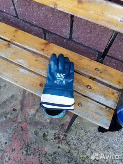 Перчатки тёплые рабочие резиновые