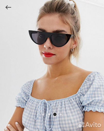 Очки чёрные солнцезащитные Bershka кошачий глаз