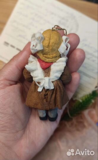 Ватная ёлочная советская школьница