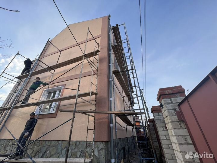 Фасадные работы, короед,штукатурка, утепление