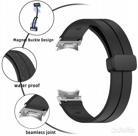 Магнитный силиконовый ремешок Samsung Galaxy Watch