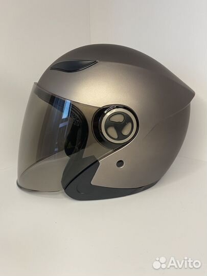 Шлем для скутера, электросамоката серый размер S
