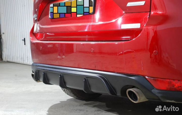 Диффузор (накладка) на задний бампер Mazda CX5 2