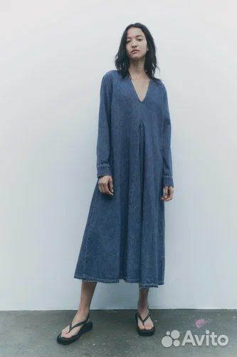 Zara Tilda denim dress новое, размер S. С бирками