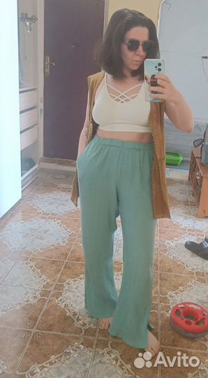 Замшевая хиппи жилетка camel