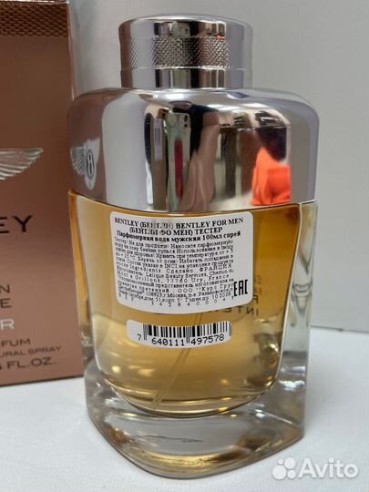 Bentley for men intense edp 100мл тестер