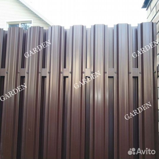 Забор из евроштакетника Atlas (двухсторонний)