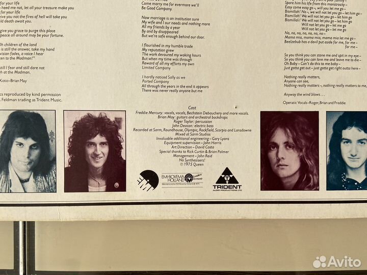Виниловая пластинка Queen новая 1975