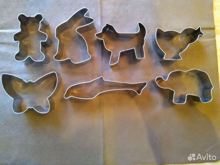 Формы для вырезки теста 7 шт.набор фигурок зверей