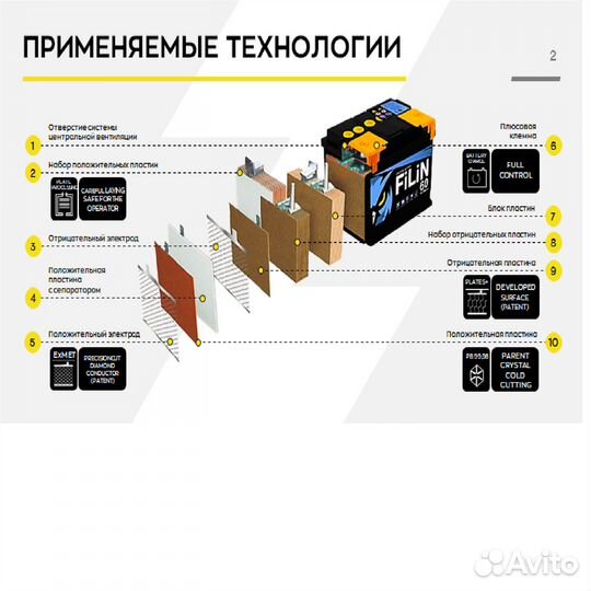 Аккумулятор грузовой 6ст-225 filin plus обр. пол