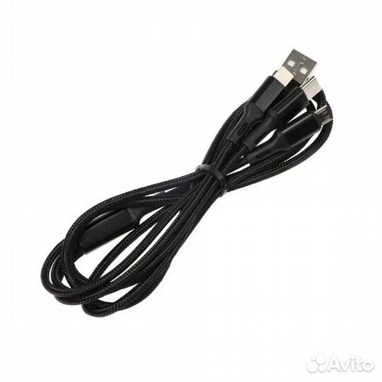 Кабель USB 3in1 Micro/Lightning/Type-C Exployd EX