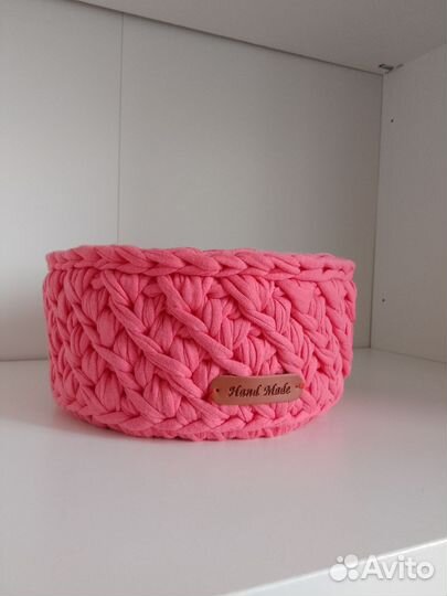 Корзина интерьерная. Дно 15 см. Вяжу на заказ