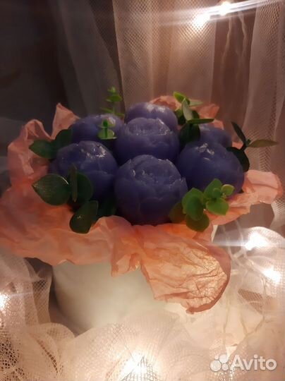 Букет из мыла ручной работы пионы