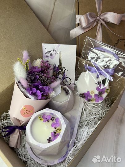 Подарочные наборы, свечи из натурального воска