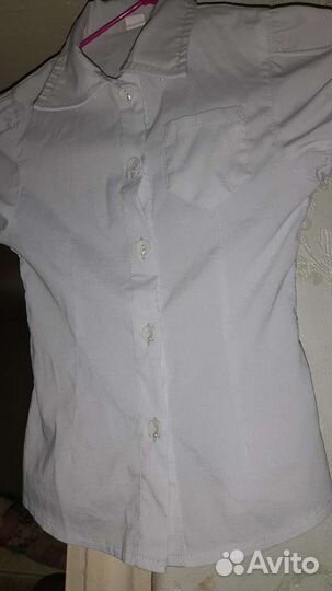 Школьная блузка с коротким рукавом