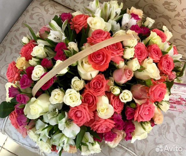 Цветы розы букет