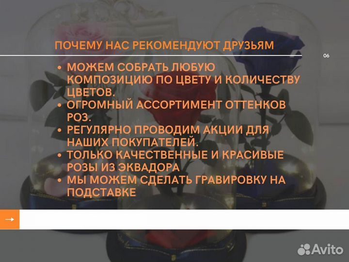 Роза в колбе. От производителя