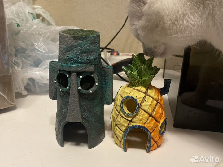 Аквариум 50л, а также фильтр, грунт, лампа, лава