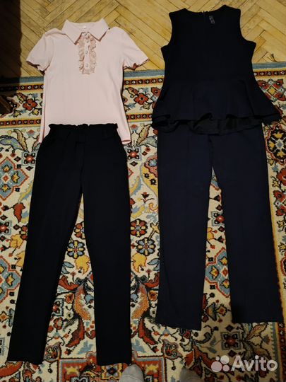 Комплект брючный для школы, размер 134-140